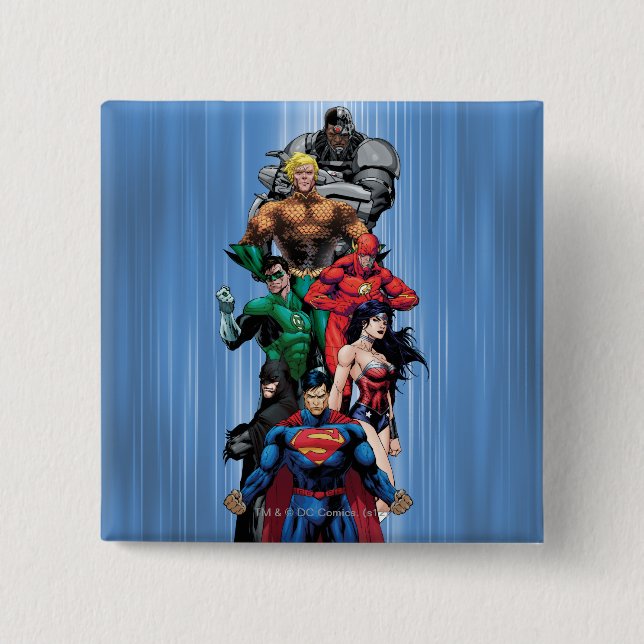 Justice League - Group 3 Pinback Button (Front)
