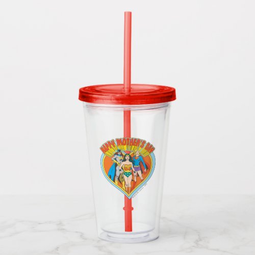 Justice League  Happy Mothers Day Acrylic Tumbler
