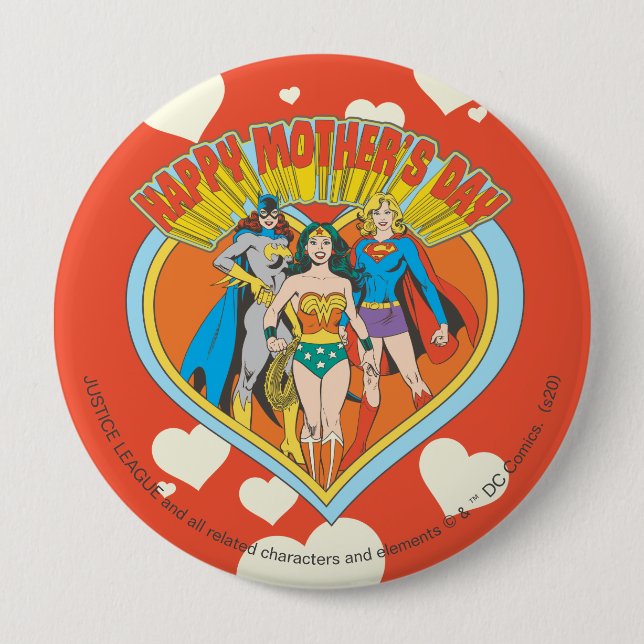 Justice League | Happy Mother's Day Button (Front)
