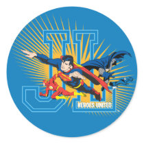 Justice League Heroes United Classic Round Sticker