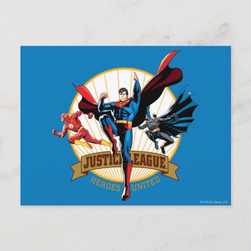 Justice League Heroes United Postcard