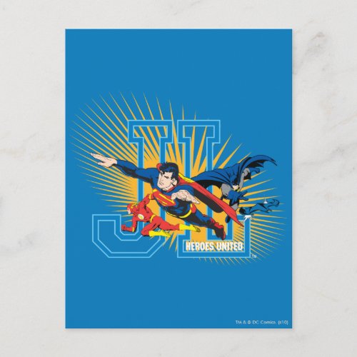 Justice League Heroes United Postcard