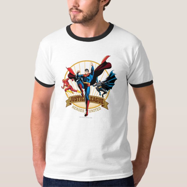 Justice League Heroes United T-Shirt (Front)