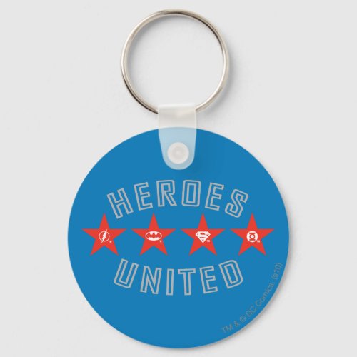 Justice League Heroes Untied Logos Keychain