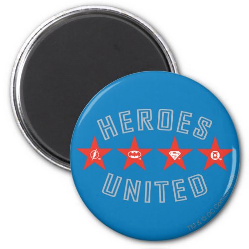 Justice League Heroes Untied Logos Magnet