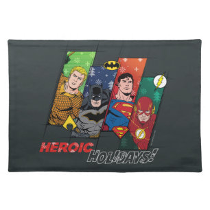 Justice League "Heroic Holidays!" Cloth Placemat