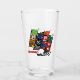 Justice League "Heroic Holidays!" Glass