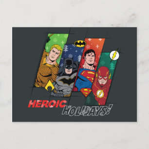 Justice League "Heroic Holidays!" Holiday Postcard
