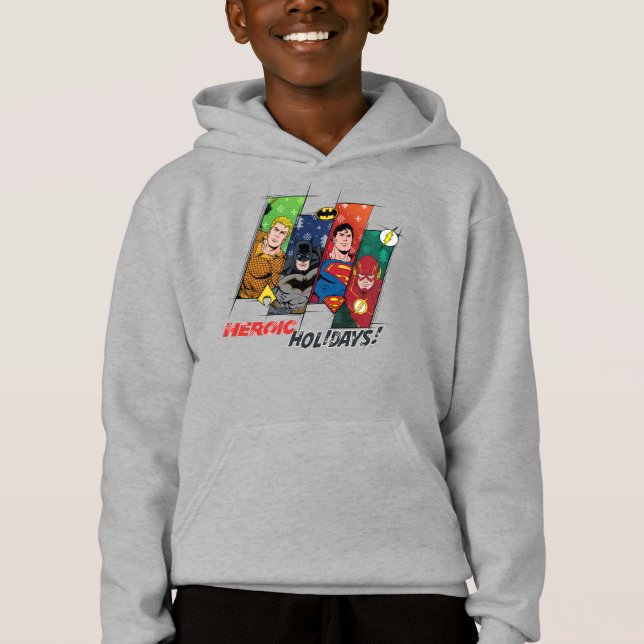 Justice League "Heroic Holidays!" Hoodie (Front)
