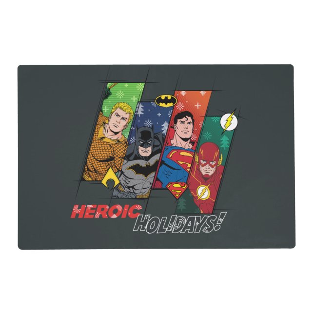 Justice League "Heroic Holidays!" Placemat (Front)