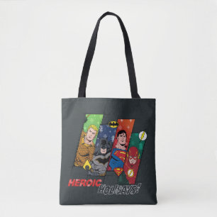 Justice League "Heroic Holidays!" Tote Bag