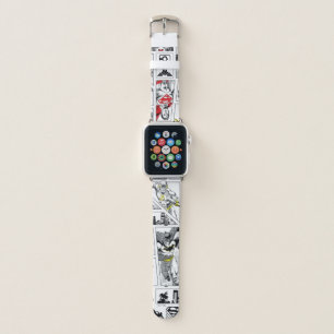 Justice League Heroic Panel Pattern Apple Watch Band