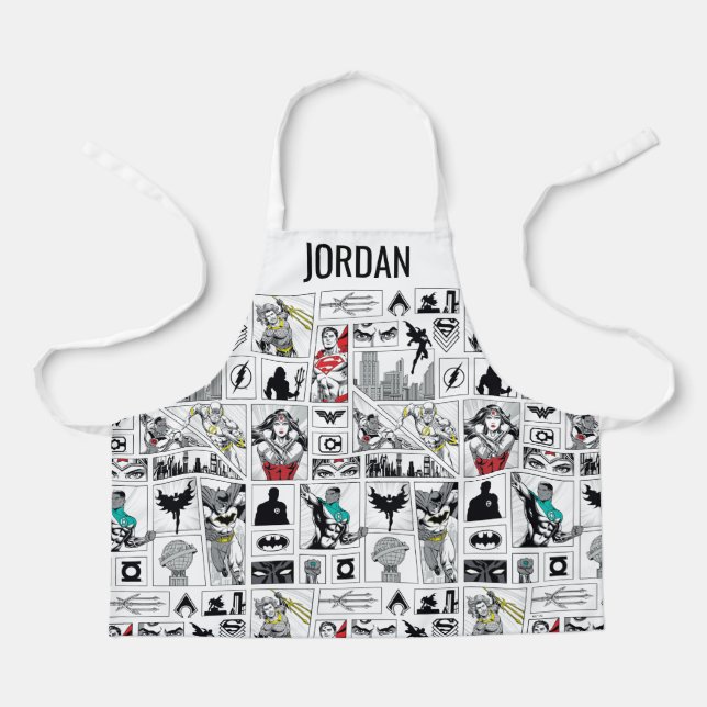 Justice League Heroic Panel Pattern Apron (Front)