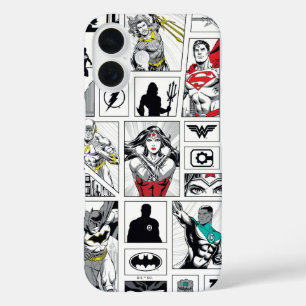 Justice League Heroic Panel Pattern iPhone 16 Case