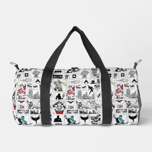 Justice League Heroic Panel Pattern Duffle Bag