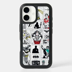 Justice League Heroic Panel Pattern iPhone 16 Case