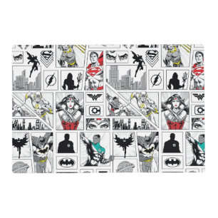 Justice League Heroic Panel Pattern Placemat