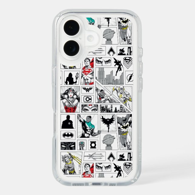 Justice League Heroic Panel Pattern Speck iPhone Case (Front)
