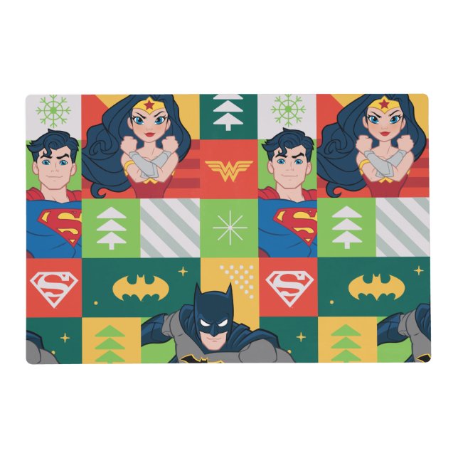 Justice League Holiday Collage Placemat (Front)
