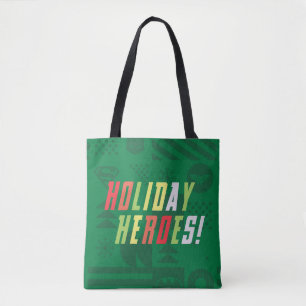Justice League Holiday Heroes Graphic Tote Bag