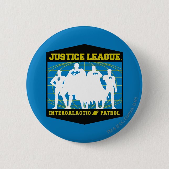 Justice League Intergalactic Patrol Button (Front)