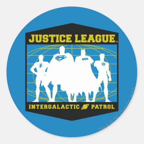 Justice League Intergalactic Patrol Classic Round Sticker