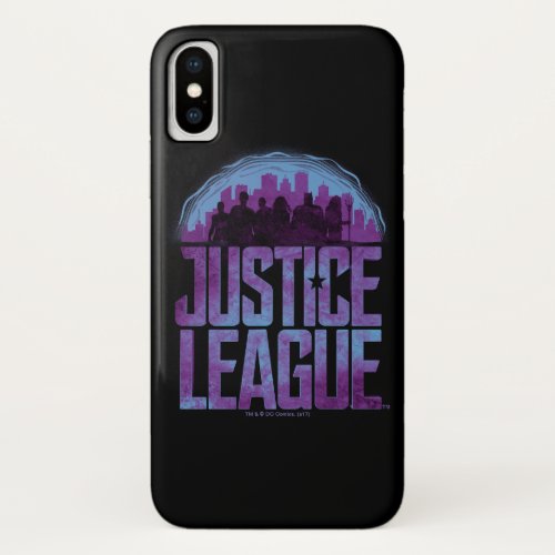 Justice League  Justice League City Silhouette iPhone X Case