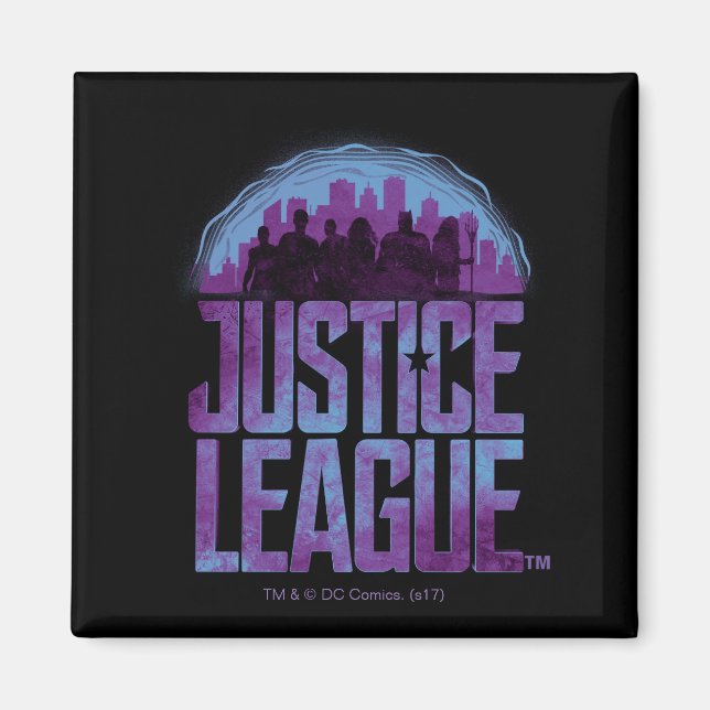 Justice League | Justice League City Silhouette Magnet (Front)