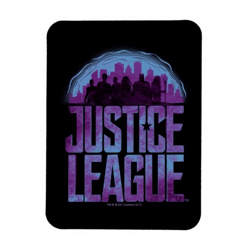 Justice League  Justice League City Silhouette Magnet