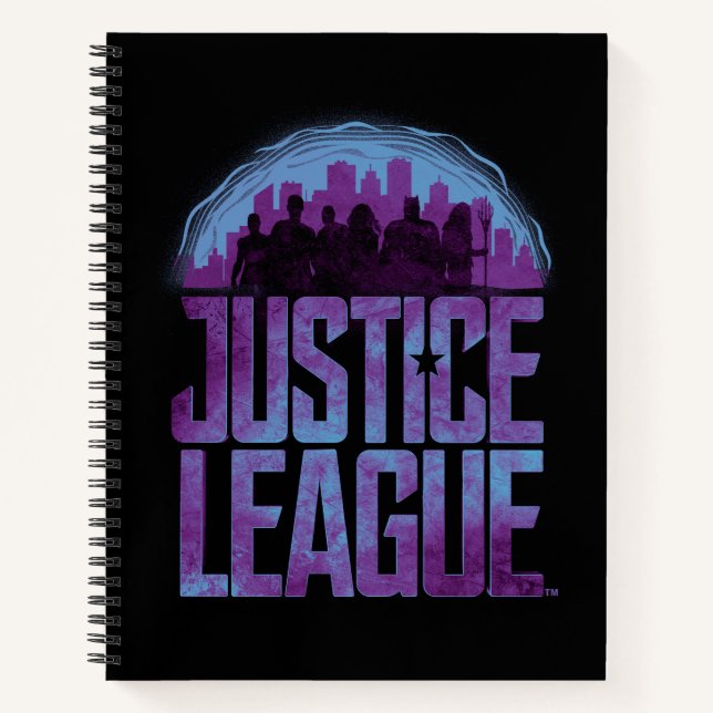 Justice League | Justice League City Silhouette Notebook (Front)