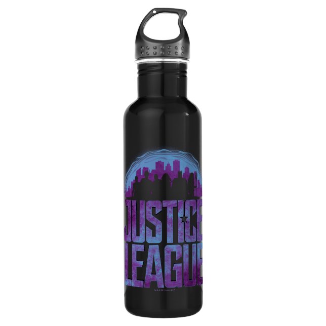 Justice League | Justice League City Silhouette Stainless Steel Water Bottle (Front)