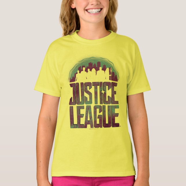 Justice League | Justice League City Silhouette T-Shirt (Front)
