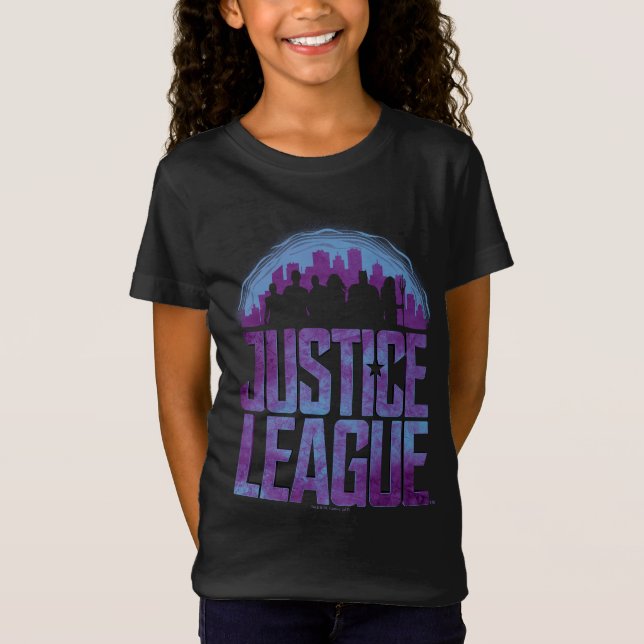 Justice League | Justice League City Silhouette T-Shirt (Front)