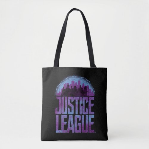Justice League  Justice League City Silhouette Tote Bag