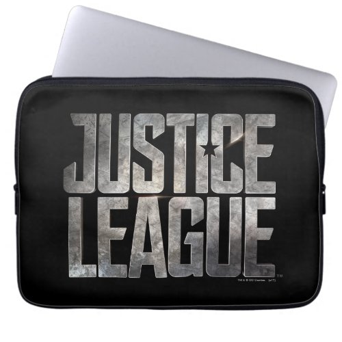 Justice League  Justice League Metallic Logo Laptop Sleeve