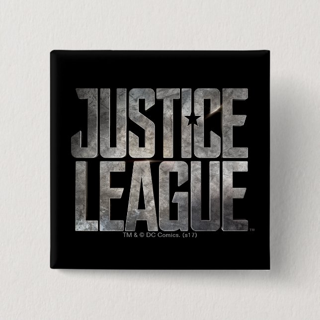 Justice League | Justice League Metallic Logo Pinback Button (Front)