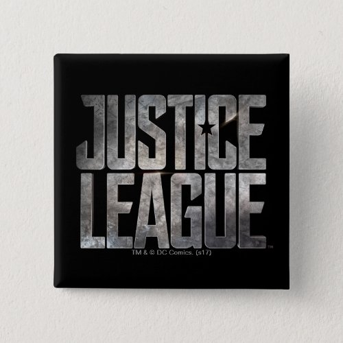 Justice League  Justice League Metallic Logo Pinback Button
