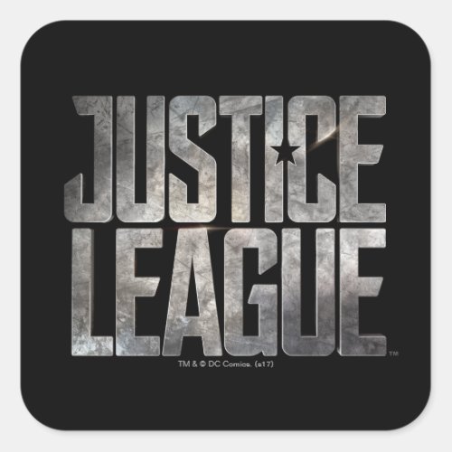 Justice League  Justice League Metallic Logo Square Sticker