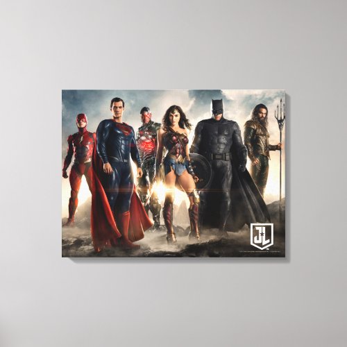 Justice League  Justice League On Battlefield Canvas Print