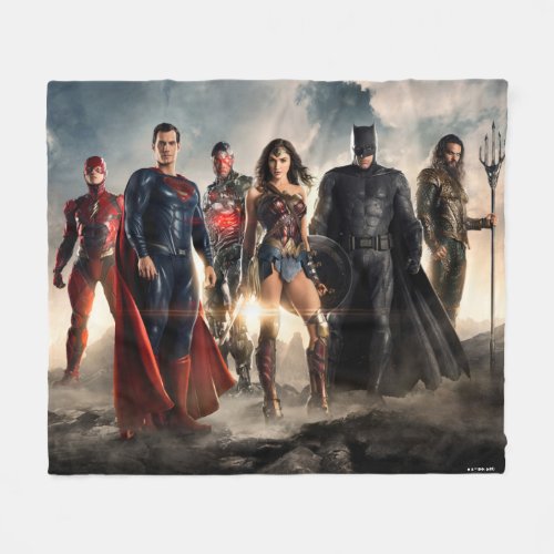 Justice League  Justice League On Battlefield Fleece Blanket