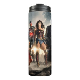 Justice League   Justice League On Battlefield Thermal Tumbler