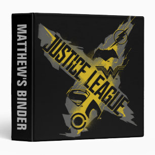 Justice League Justice League & Team Symbols 3 Ring Binder