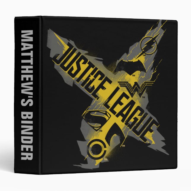 Justice League | Justice League & Team Symbols 3 Ring Binder (Front/Spine)