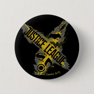 Justice League Justice League & Team Symbols Pinback Button