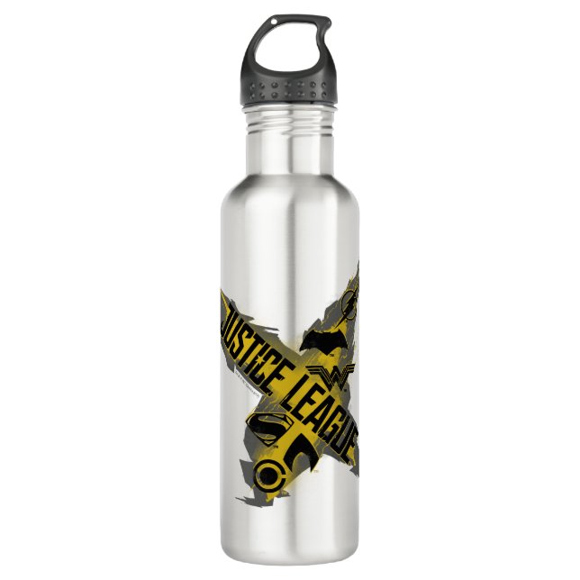 Justice League | Justice League & Team Symbols Stainless Steel Water Bottle (Front)