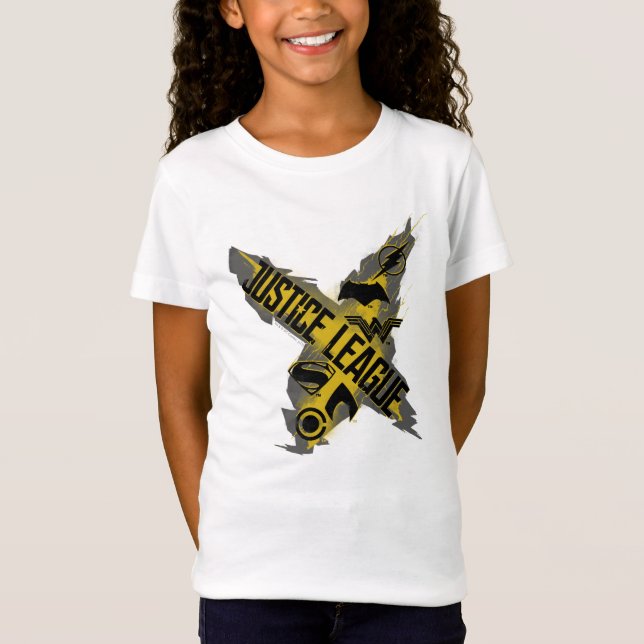 Justice League | Justice League & Team Symbols T-Shirt (Front)