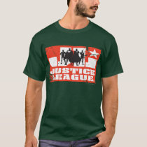 Justice League Logo and Character Silhouettes T-Shirt