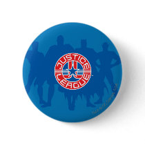 Justice League Logo and Solid Character Background Button