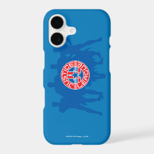Justice League Logo and Solid Character Background iPhone 17 Case