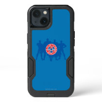 Justice League Logo and Solid Character Background iPhone 13 Case